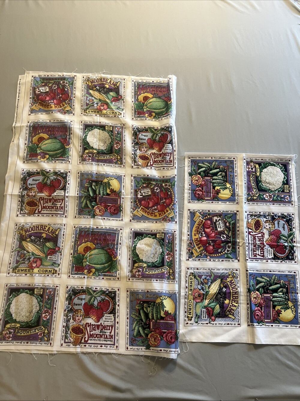 Vintage Joan Kessler Secrets of the Garden 42 Blocks Panel Cotton Fabric